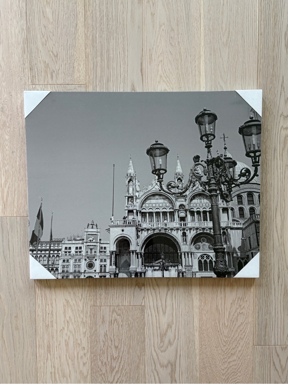 St. Mark's Basilica, Italy Black & White Canvas Print - BNIP
